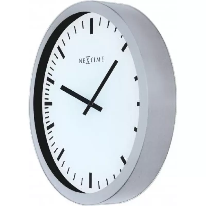 NeXtime Magic Stripe sieninis laikrodis 3031, 25x35.2 cm, baltas