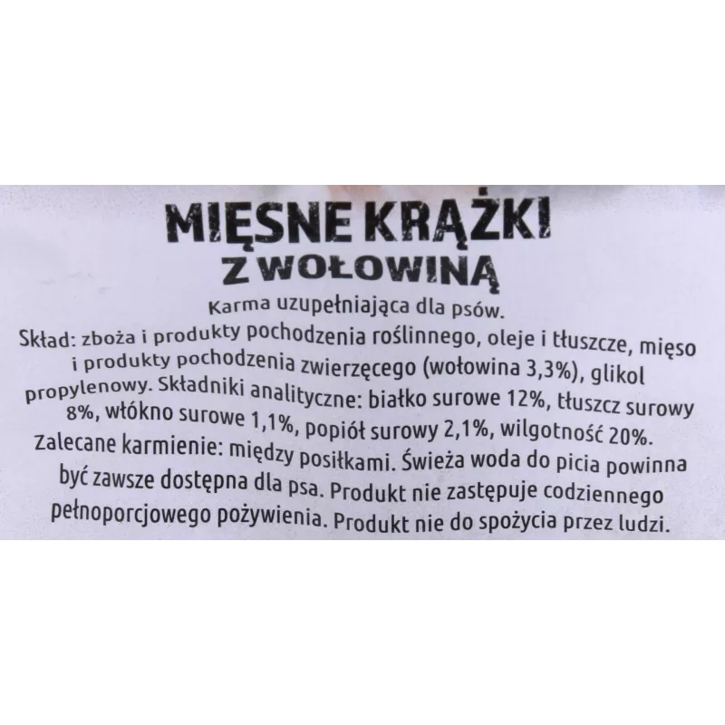Šunų skanėstas MACED Meat Discs with Beef 500 g – papildomas užkandis, 12% baltymų, 8% riebalų, 20% drėgmės