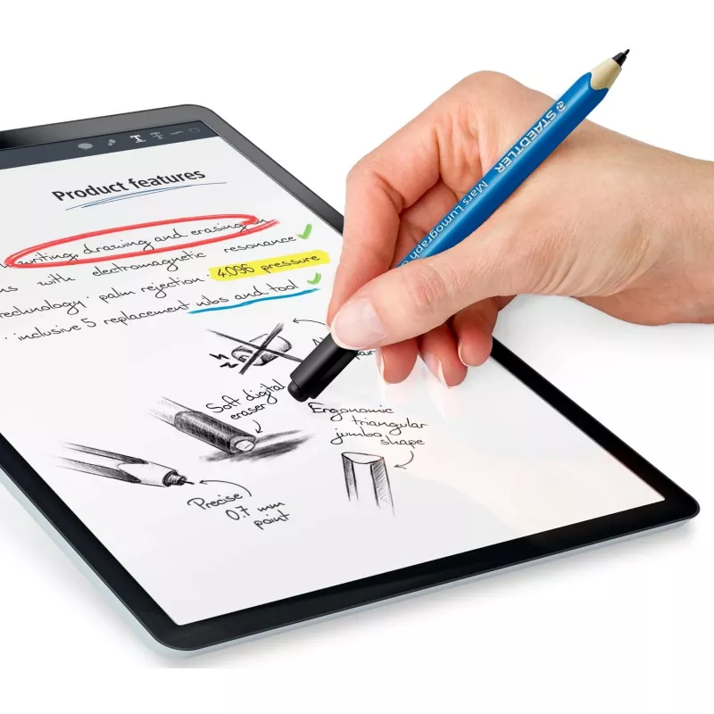 Grafitinis pieštukas Staedtler Mars Lumograph digital Jumbo, PEFC sertifikuotas, 5 antgaliai