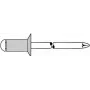 Aklosios kniedės GESIPA 5×18 mm įgilinta galvutė KS, 12.0–14.0 mm medžiagų storiui, pakuotė 500 vnt.