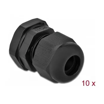 Kabelio įvadas DeLOCK 60196 juodas plastikinis 10 vnt.