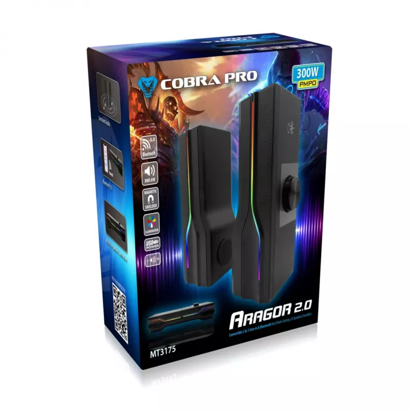 Media-tech MT3175 Black garsiakalbiai su RGB apšvietimu