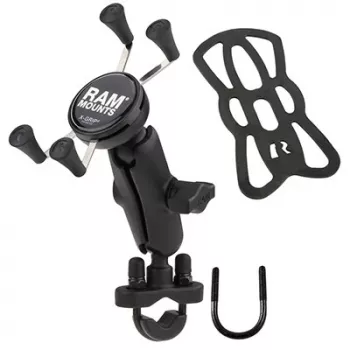 RAM Mounts X-Grip telefono laikiklis su vairo U formos varžtų pagrindu