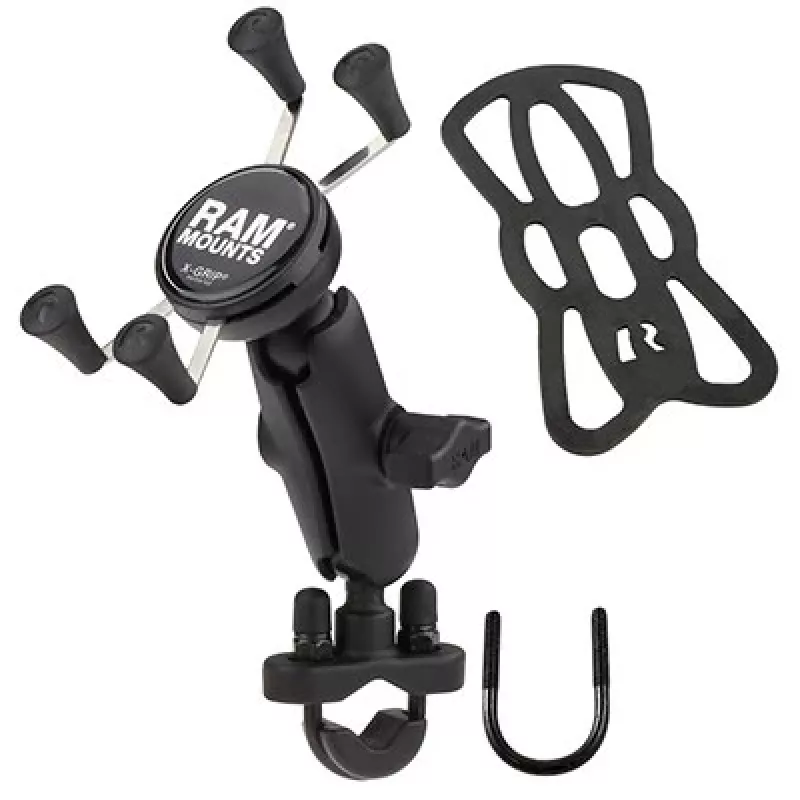 RAM Mounts X-Grip telefono laikiklis su vairo U formos varžtų pagrindu