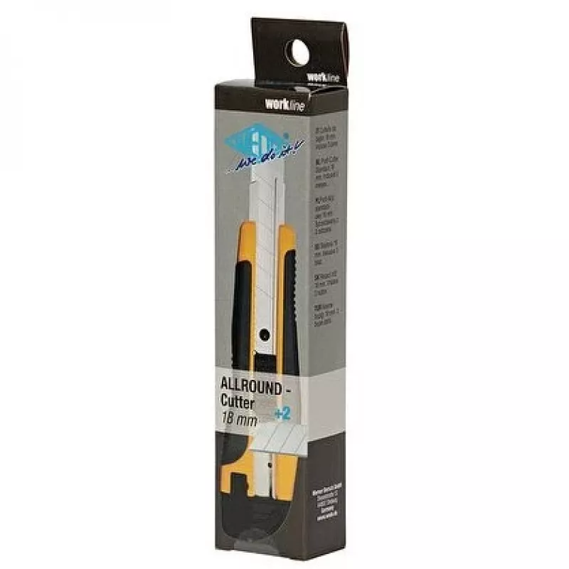 Kanceliarinis peilis WEDO 78 618 – snap-off ašmenys, 40 mm pjovimo plotis, plieninis korpusas, 170 mm ilgis