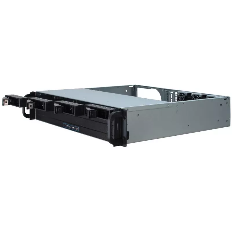 Inter-Tech IPC 2U-2404S – 19 colių stovo 2U korpusas micro ATX