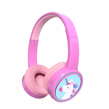 Ausinės Denver BTH-106P laidinės ir belaidės, lankelis, skambučiai/muzika, Bluetooth, rožinės