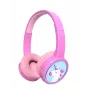 Ausinės Denver BTH-106P laidinės ir belaidės, lankelis, skambučiai/muzika, Bluetooth, rožinės