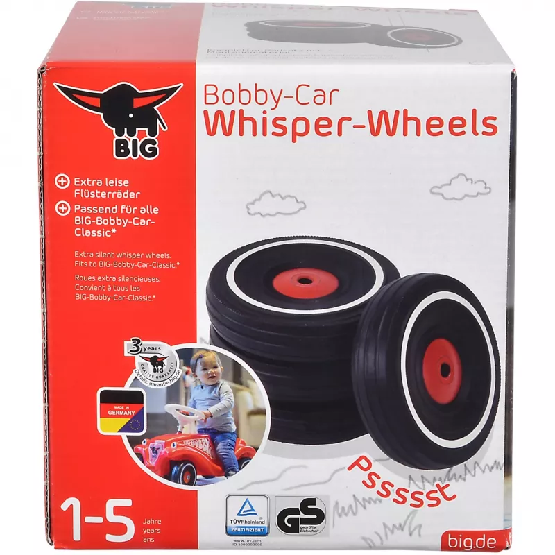 Vaikiškas automobilis Simba-Dickie BIG Bobby-Car Whisper Wheels, tylių ratų komplektas