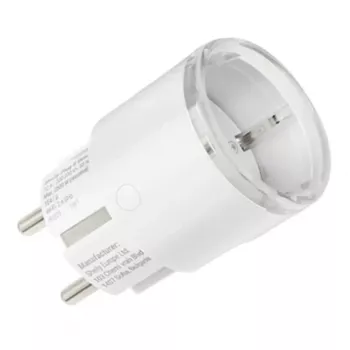 Išmanusis kištukas Shelly Plug S Gen3 — Wi-Fi išmanusis lizdas su energijos stebėjimu, F tipas, 110–230 V, 2500 W, baltas