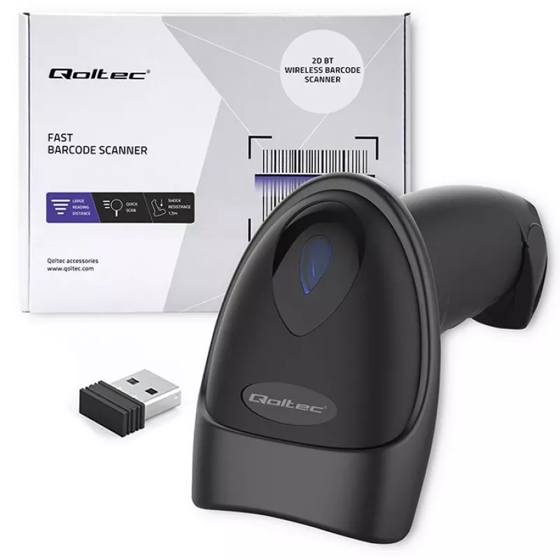 Brūkšninių kodų skaitytuvas QOLTEC 50880 1D/2D USB