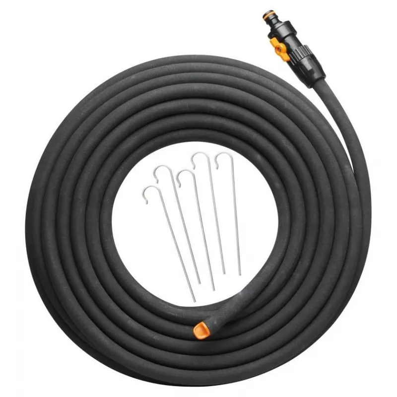 Sodo žarna Fiskars 1025935 — guminė, 15 m, antžeminė, UV atspari, juoda, 39 mm Ø