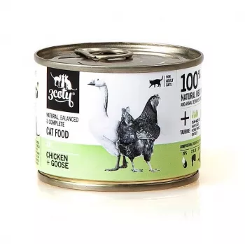 Šlapias kačių ėdalas 3coty 3COTY 29 Vištiena ir žąsis, 180 g skardinė, suaugusioms katėms, be grūdų, be glitimo, be sojos