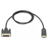ASM AK-340301-030-S ASSMANN Kabelis DisplayPort 1.1a su fiksatoriumi Tipas DP/DVI-D (24+1) Kištukas/Kištukas Juodas 3m