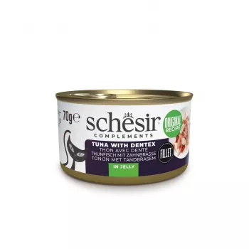 Šlapias kačių ėdalas Agras Pet Foods SCHESIR Oceanic Adult Tuna 70 g maišelis, 12,5% baltymų, 85% drėgmės