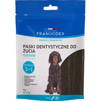 FRANCODEX Dental Strips M - šunų skanėstas dantų priežiūrai - 15 vnt.