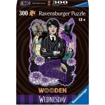 Dėlionė Ravensburger Wooden Puzzle Wednesday 300 vnt, medinės detalės, 300 dalių