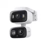 IP apsaugos kamera TP-LINK Tapo C246D — 3MP (2304×1296), 2,8 mm, 107,8° FOV, PTZ dviejų objektyvų, IP65, Wi-Fi/Gigabit, microSD iki 512 GB