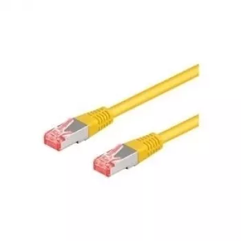 Wentronic Goobay CAT 6a Patch kabelis, S/FTP (PiMF), geltonas, 10 m - LSZH halogenų neturintis, varinis (93700)