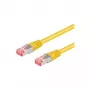 Wentronic Goobay CAT 6a Patch kabelis, S/FTP (PiMF), geltonas, 10 m - LSZH halogenų neturintis, varinis (93700)
