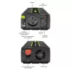 Automobilinis keitiklis Qoltec Monolith 1200 W juodas 24 V