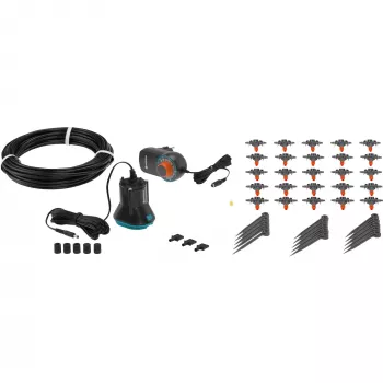 city gardening automatinis balkono vazonų laistymo rinkinys 1407-20, pilka/juoda, 43 dalys