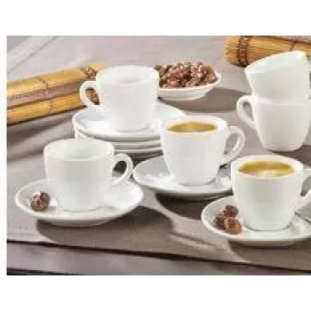 Esmeyer espresso puodelių rinkinys 6 vnt., modelis 433-214, porcelianiniai demitasse puodeliai espreso kavai