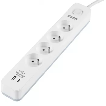 Apsauginis nuo viršįtampių ilgintuvas PROTECT 4PL 1A1C USB T/LZ12-PRO015/1000