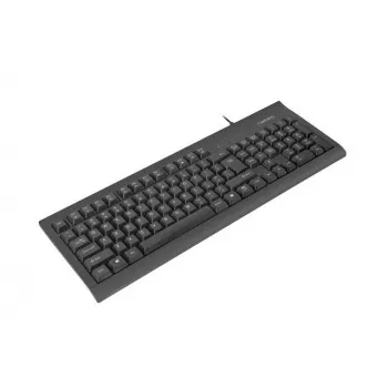 Pilno dydžio laidinė klaviatūra NATEC MORAY Home/Office USB QWERTY US International juoda, 104 klavišai, skaičių blokas