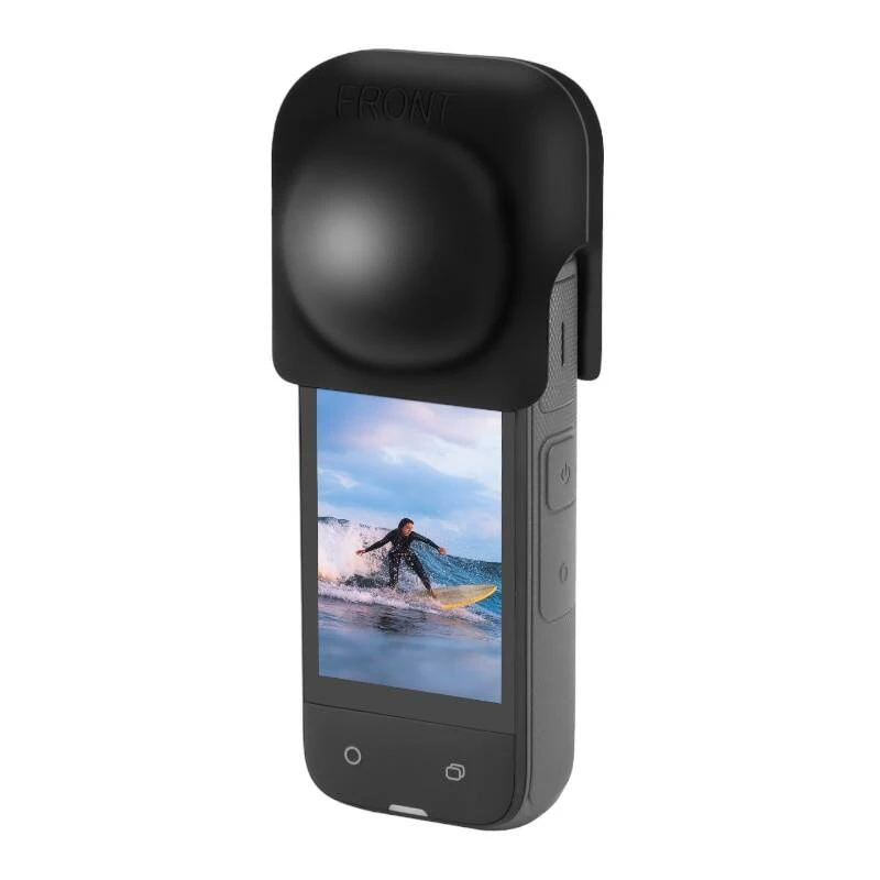PULUZ silikoninis objektyvo gaubtas, skirtas Insta360 X4 / X5 (juodas)