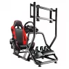 Lenktynių kokpitas huzaro Speed 6.0 su reguliuojama sėdyne, plieniniu rėmu, 30°–90° kampu, iki 120 kg, raudonas, 1080×1360×560 mm