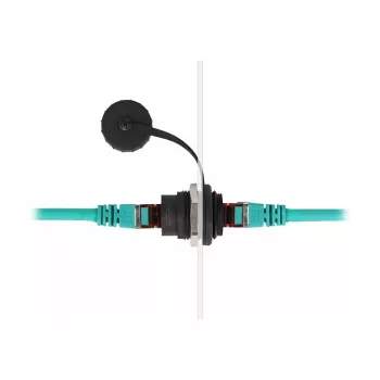 DeLOCK RJ45 Cat.6 įmontuojama jungtis IP67 atspari dulkėms ir vandeniui juoda