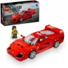 LEGO Speed Champions Ferrari F40 Supercar statomas modelis su vairuotojo minifigūrėle, 9+ metų vaikams