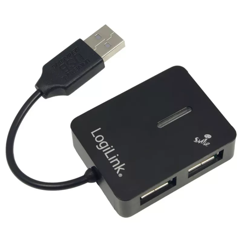USB 2.0 4 prievadų šakotuvas LOGILINK UA0139, juodas