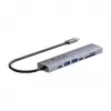 USB-C stotelė Unitek H1124AGY01 su 100W PD, HDMI 2.0, 2x USB-A, 2x USB-C, SD/microSD skaitytuvu – aliuminis