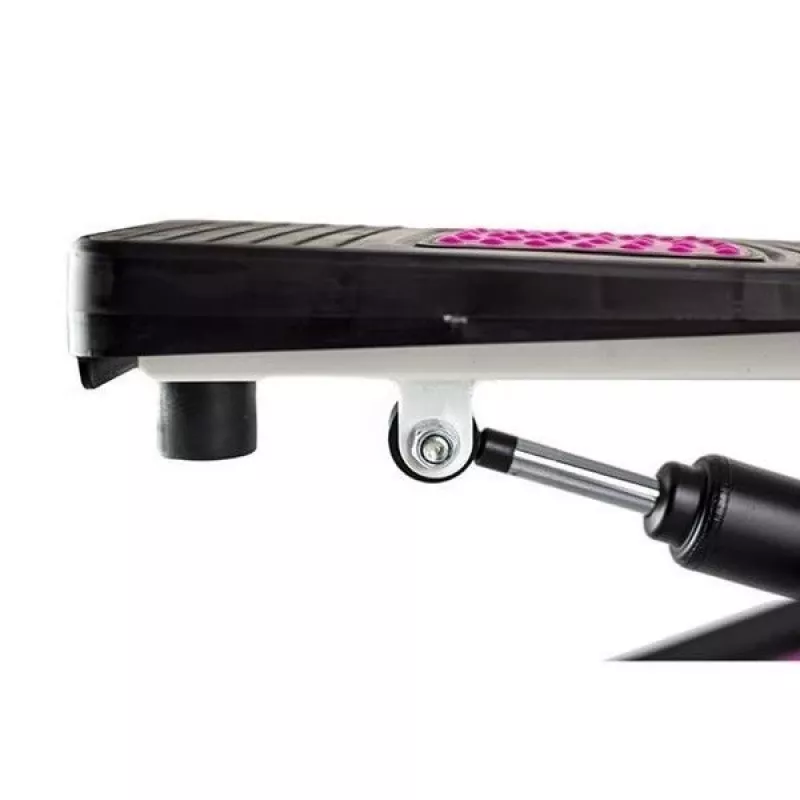 Pink diagonal stepper with movable arms and cables HMS S3085