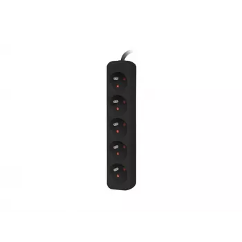 Lanberg PS0-05E-0300-BK ilginimo laidas 3 m 5 AC išėjimai vidaus juodas