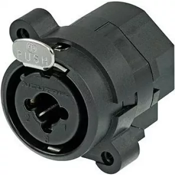 Neutrik NCJ6FI-S XLR/1/4 colio stereo lizdo kombinuota jungtis, juoda, vielinė