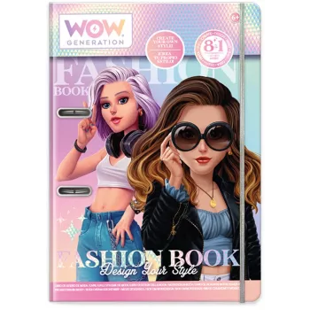 Kūrybinis rinkinys Kids Euroswan Fashion Book WoW Generation WOW00054 – mados kūrybos rinkinys vaikams
