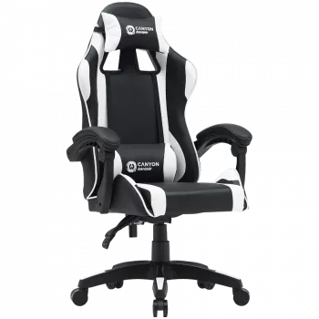 Žaidimų kėdė CANYON Core SGCH2 juoda/balta, ergonomiškas dizainas, reguliuojamas aukštis