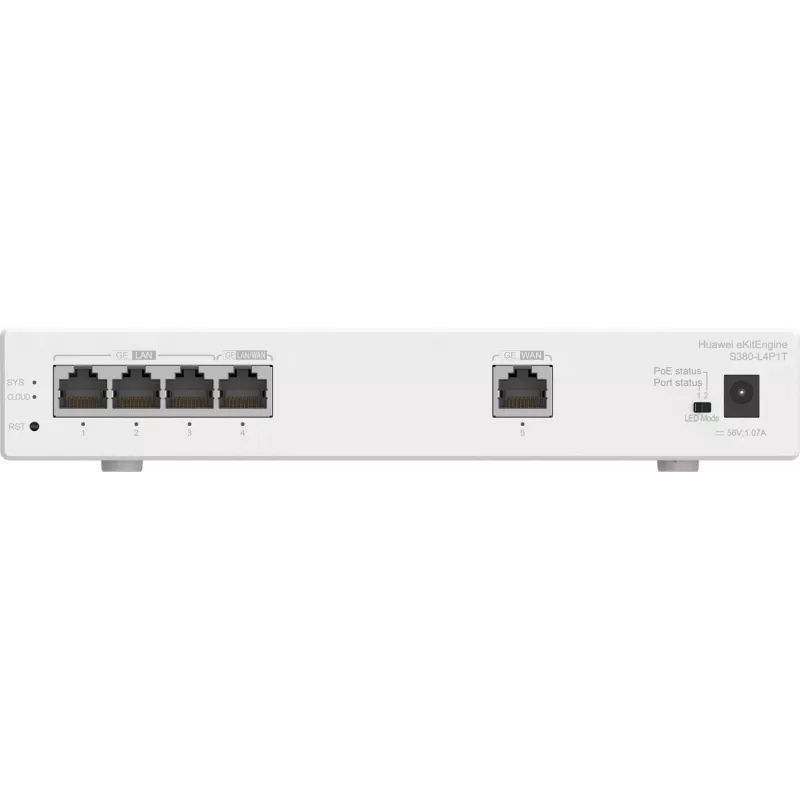 Huawei S380-L4P1T kelių paslaugų maršrutizatorius, 1x WAN, 4x POE LAN