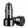 Automobilinis USB greitasis įkroviklis Baseus CCMLC20A-01 – išmaniesiems telefonams, įėjimas 12–24 V, išėjimas iki 20 V, juodas