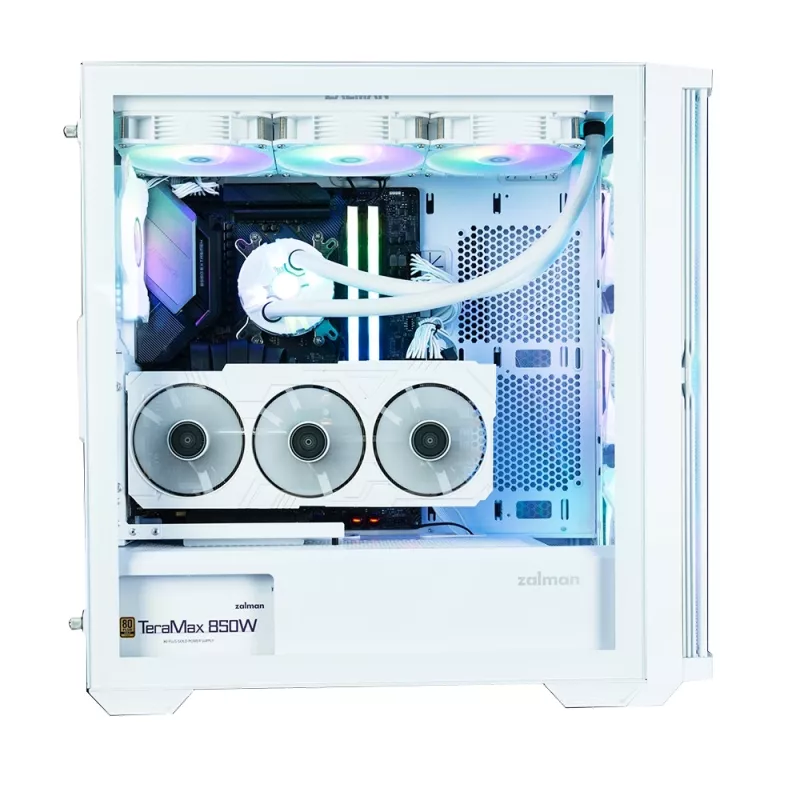 Korpusas Zalman Z10 DUO ATX baltas su ZM-IF120 x4 ARGB ventiliatoriais