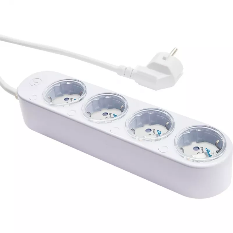 Išmanusis 12A Shelly Power Strip 4 Gen4 Zigbee/Matter maitinimo blokas