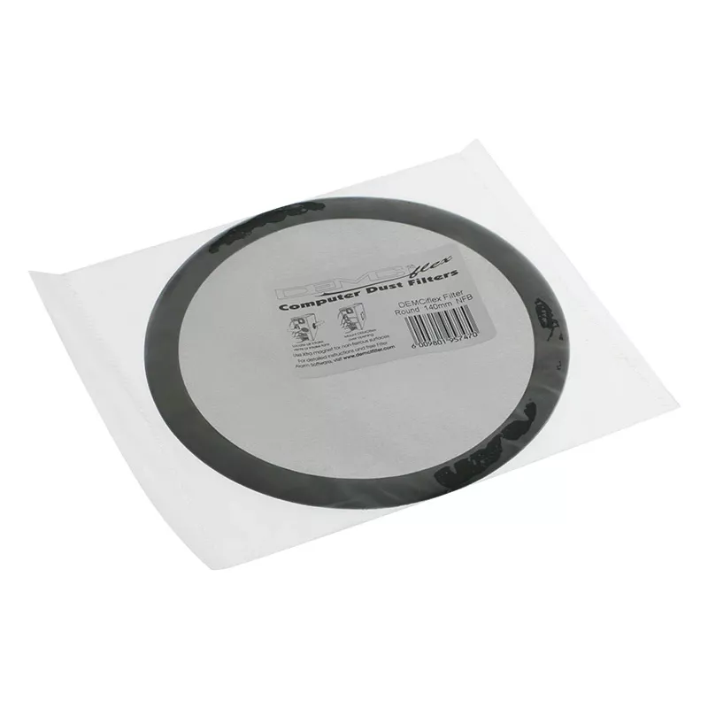 DEMCiflex DF0017 140 mm apvalus filtras nuo dulkių, juodos spalvos