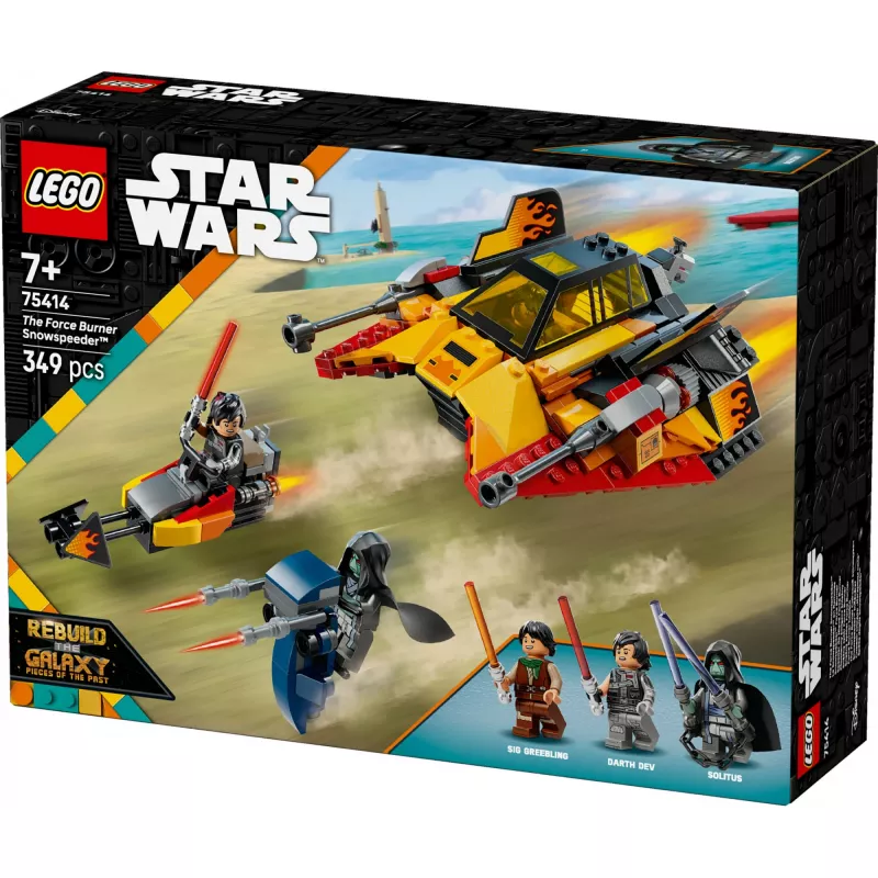 LEGO Star Wars Flame Speeder 75414 sniego transporto priemonės rinkinys – 349 dalių, 3 minifigūrėlės, nuo 7 metų