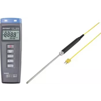 VOLTCRAFT K102 + TP 208 temperatūros matavimo prietaisas -200 iki +1370 °C, termopora K tipo