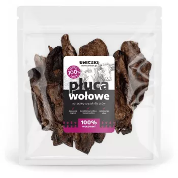 UNISZKI Jautienos plaučiai – šunų skanėstas – 500 g