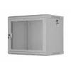19 inch 9U 600x450 pilkas sieninis montavimo stovas su perforuotomis durelėmis