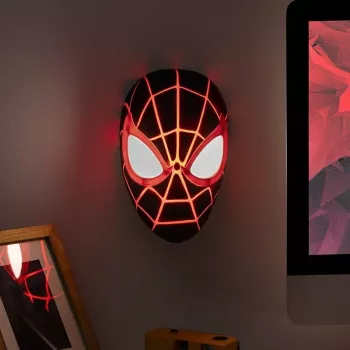 Stalinė lempa Paladone Mask Light PP14323SPMVN Spiderman Miles Morales – naktinė šviesa personažo kaukės pavidalu